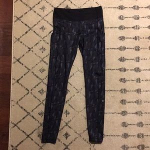 lululemon run tights - blue geometric pattern - 6